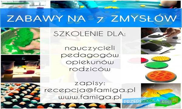 Poznań: szkolenie Sensoryka Zabawy na 7 zmysłów