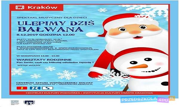 Kraków: spektakl dla dzieci „Ulepimy dziś bałwana”