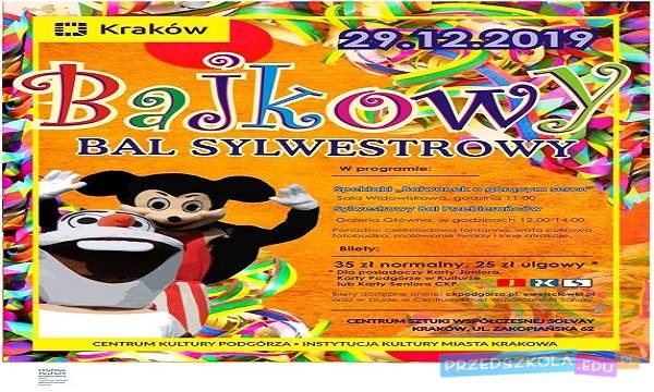 Kraków: Bajkowy Bal Sylwestrowy dla dzieci