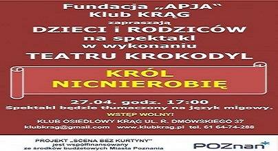 KRÓL NICNIEROBIĘ: spektakl teatralny w Poznaniu