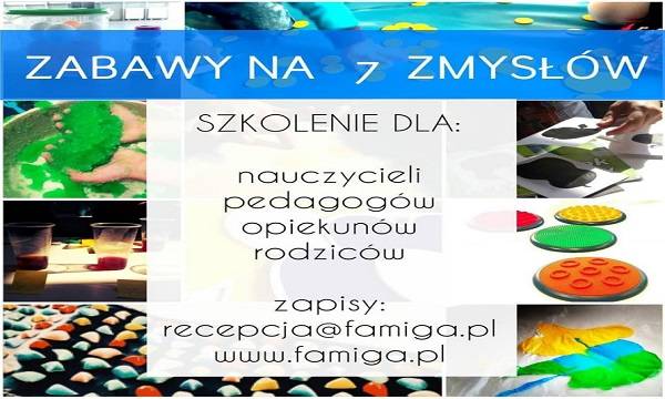 Kraków: szkolenie dla rodziców i pedagogów - Zabawy na 7 zmysłów