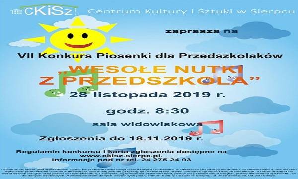 Sierpc: Konkurs Piosenki dla Przedszkolaków